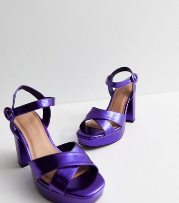 purple low heel