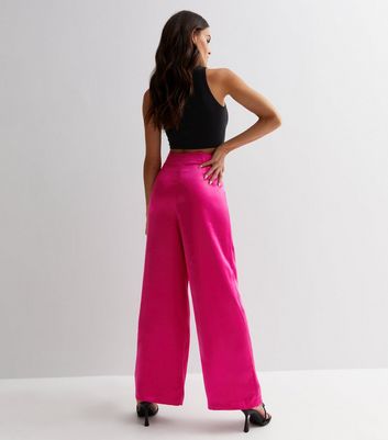 EMBROIDERED LINEN BLEND PANTS - Pink | ZARA United States