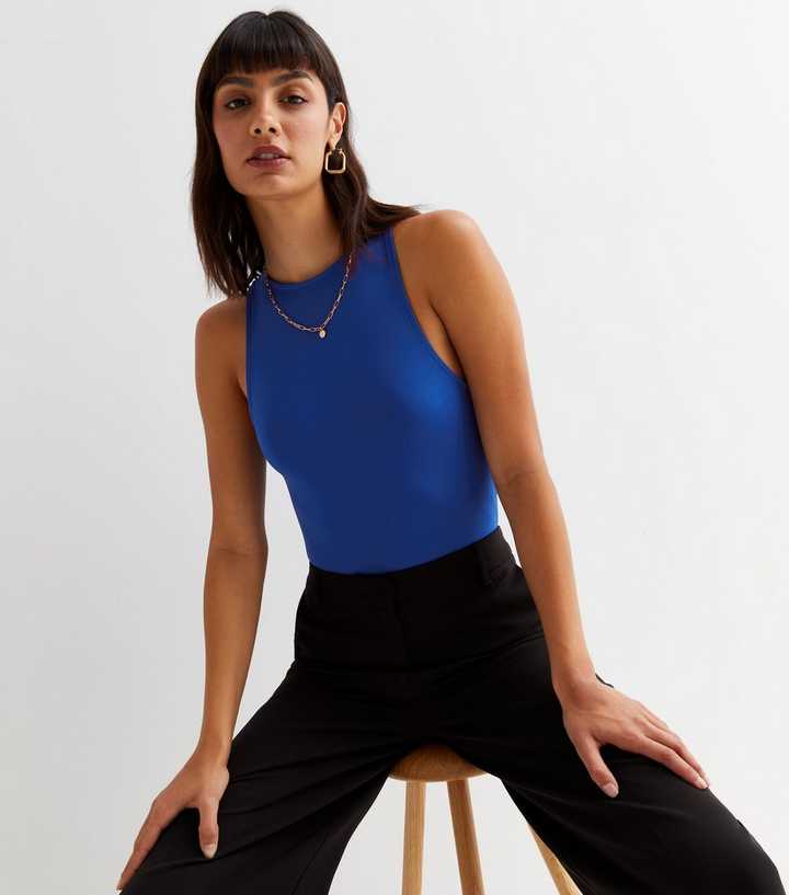 Bright Blue Slinky Racer Bodysuit