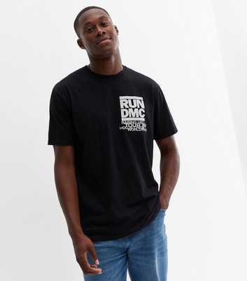 Black Logo RUN DMC Crew Neck T-Shirt