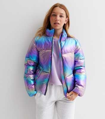 KIDS ONLY Lilac Iridescent Puffer Jacket