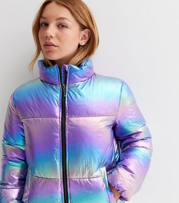 River island iridescent puffer on sale jacket