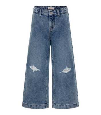 KIDS ONLY Blue Ripped Wide Leg Jeans