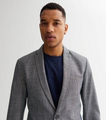 Dark Grey Slim Fit Suit Jacket New Look