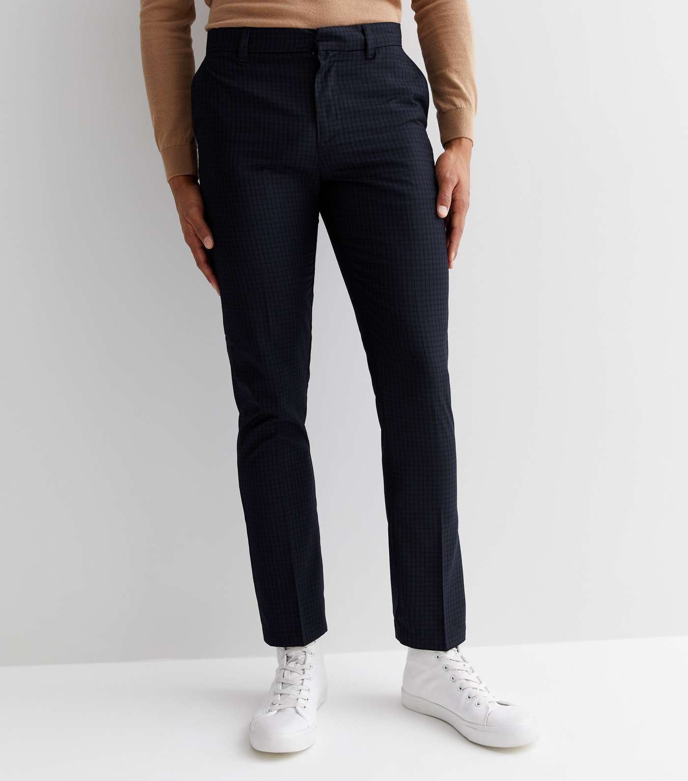 Navy Slim Suit Trousers Image 2
