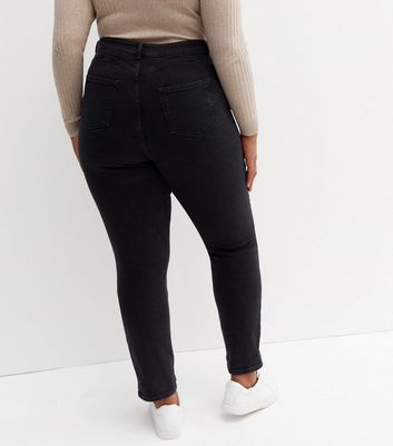 Curves Blue Waist Enhance Tori Mom Jeans