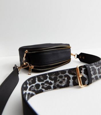 Leopard Print PU Leather Sling Bag