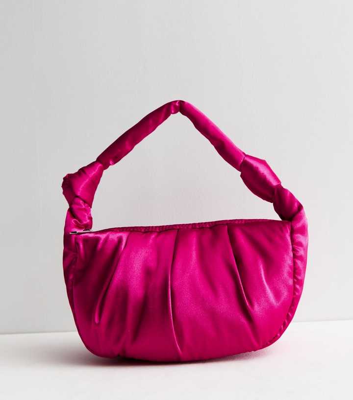 Bottega Veneta Knot Silk Clutch in Pink