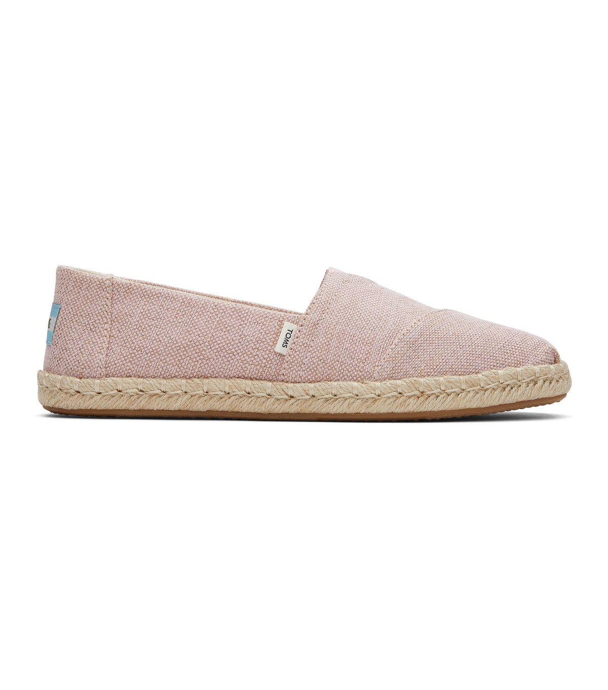 Women's Pale Pink Glitter Canvas Espadrilles Toms New Look