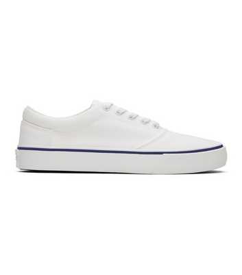 TOMS White Canvas Lace Up Trainers