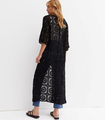 Maxi black clearance kimono