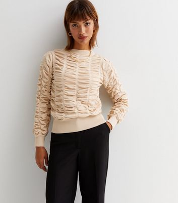 Cameo Rose Stone Ruched Knit Jumper 