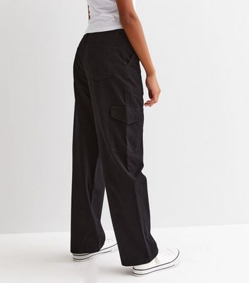 New Look summit panelled cargo trousers in black  ASOS