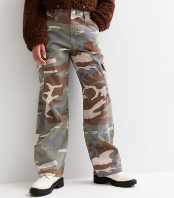 New look sale girls camo trousers