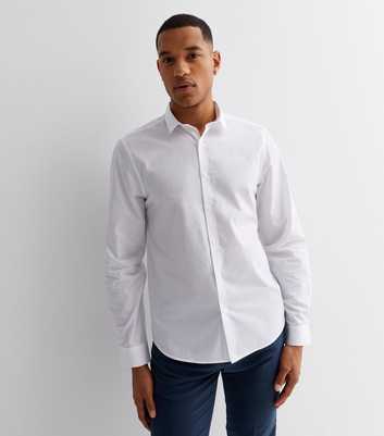 White Poplin Long Sleeve Regular Fit Shirt