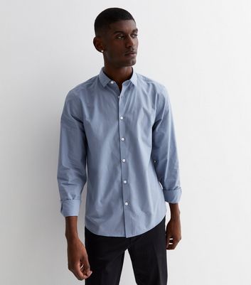 Bright Blue Poplin Long Sleeve Regular Fit Shirt