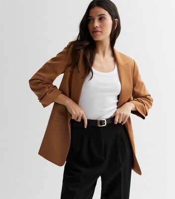 Rust store blazer outfit