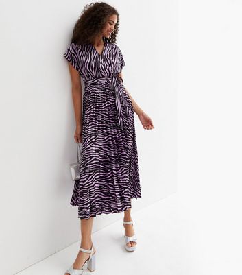 Purple zebra hot sale print dress