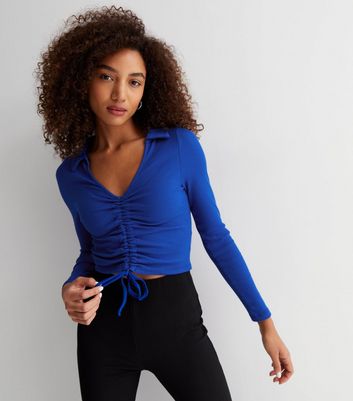 royal blue junior tops