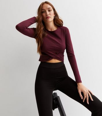 Burgundy crop hotsell top outfit