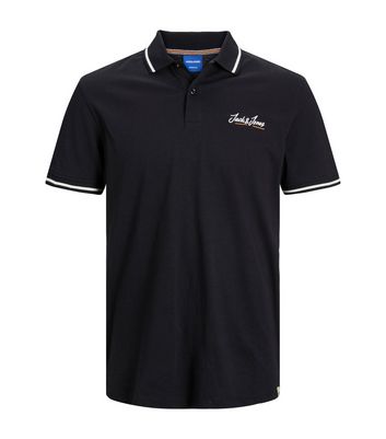 Black polo shirt with hotsell white trim