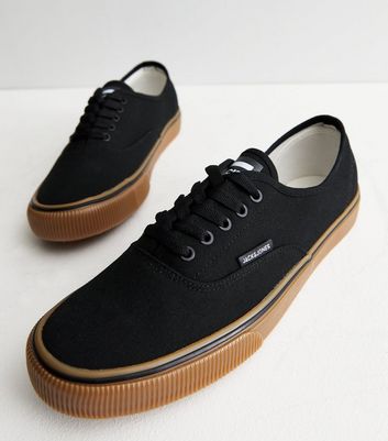 Jones Black Canvas Chunky Trainers 