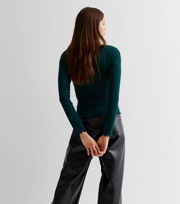 new look green lace top