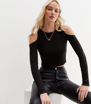 Black top cold shoulder on sale