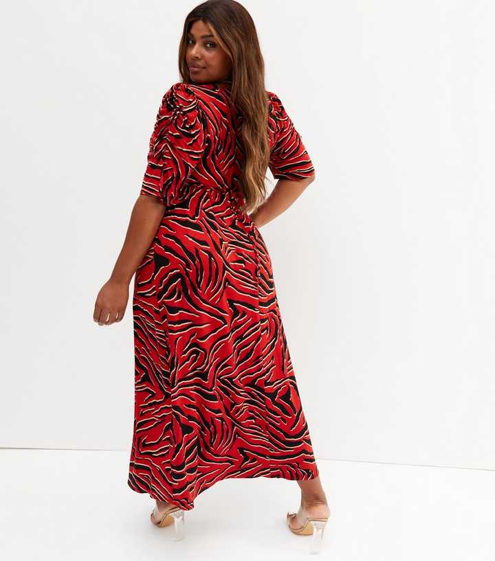 red zebra print dress