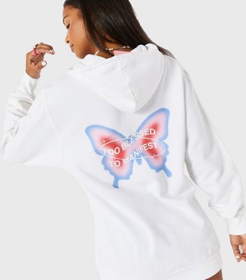 White hoodie 2025 with butterfly