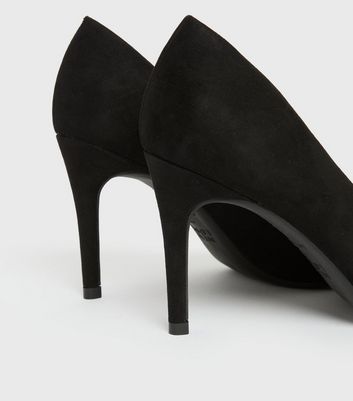 Ladies black hot sale court shoes