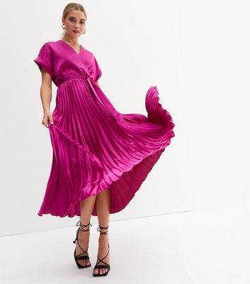 new look pink wrap dress