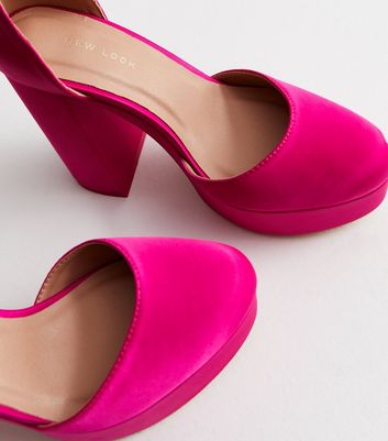 Hot pink shop closed toe heels