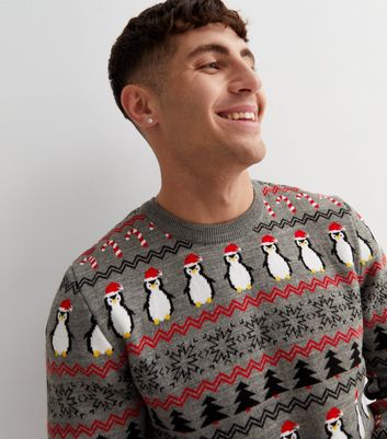 Mens penguin 2025 christmas jumper