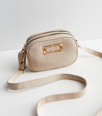 Cream Cross Body Camera Bag