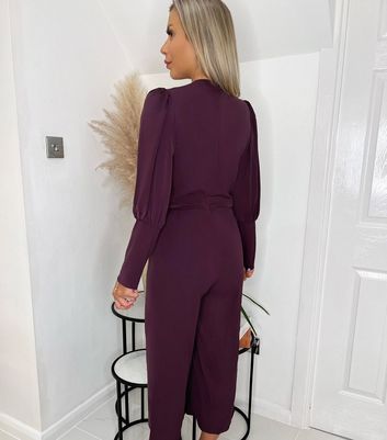 Long sleeve 2024 wrap jumpsuit