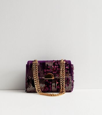 Purple best sale chain bag