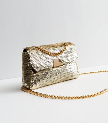 gold sequin wristlet