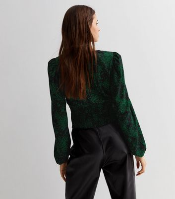 new look green lace top