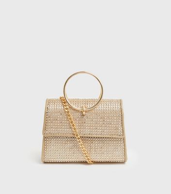 Gold clutch hot sale bag new look