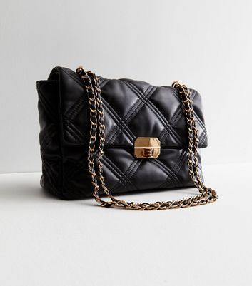 Black Quilted Cross Body Bag New Look