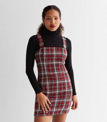 Red best sale check dress