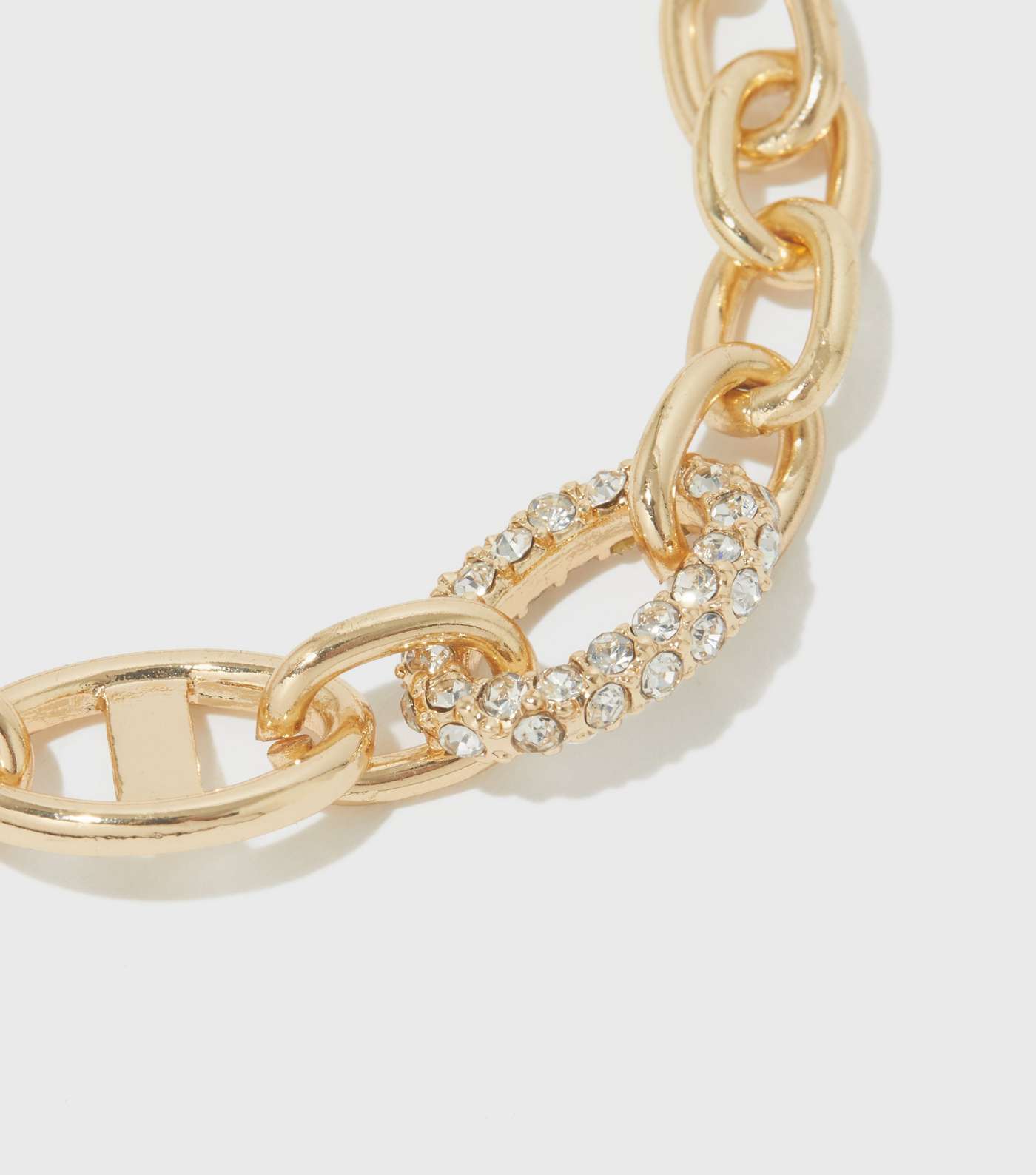 Gold Diamanté Link Chain Bracelet Image 2