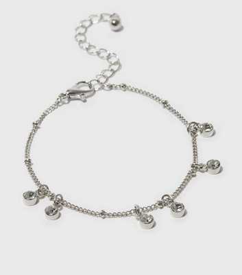 Silver Diamanté Charm Bracelet