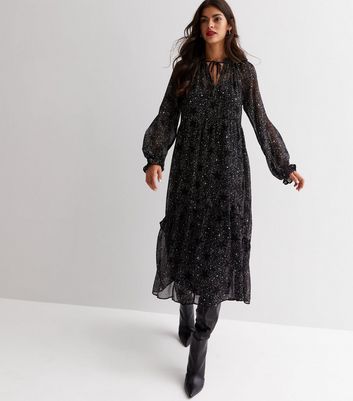 Black maxi clearance dress new look