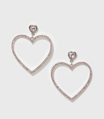 Heart deals drop earrings