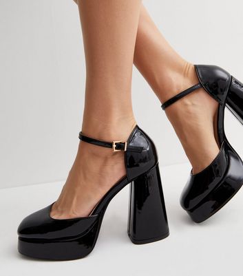 High heel shoes - Women's sizes 12-13 - Black patent platform 6 inch  stiletto heel | Enjoyables By JR