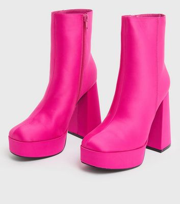 Bright shop pink boots