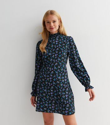 Floral dress high outlet neck