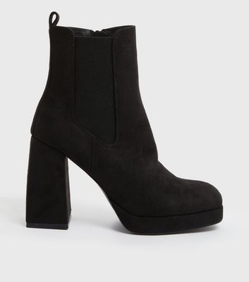 New look heeled square toe best sale ankle boot